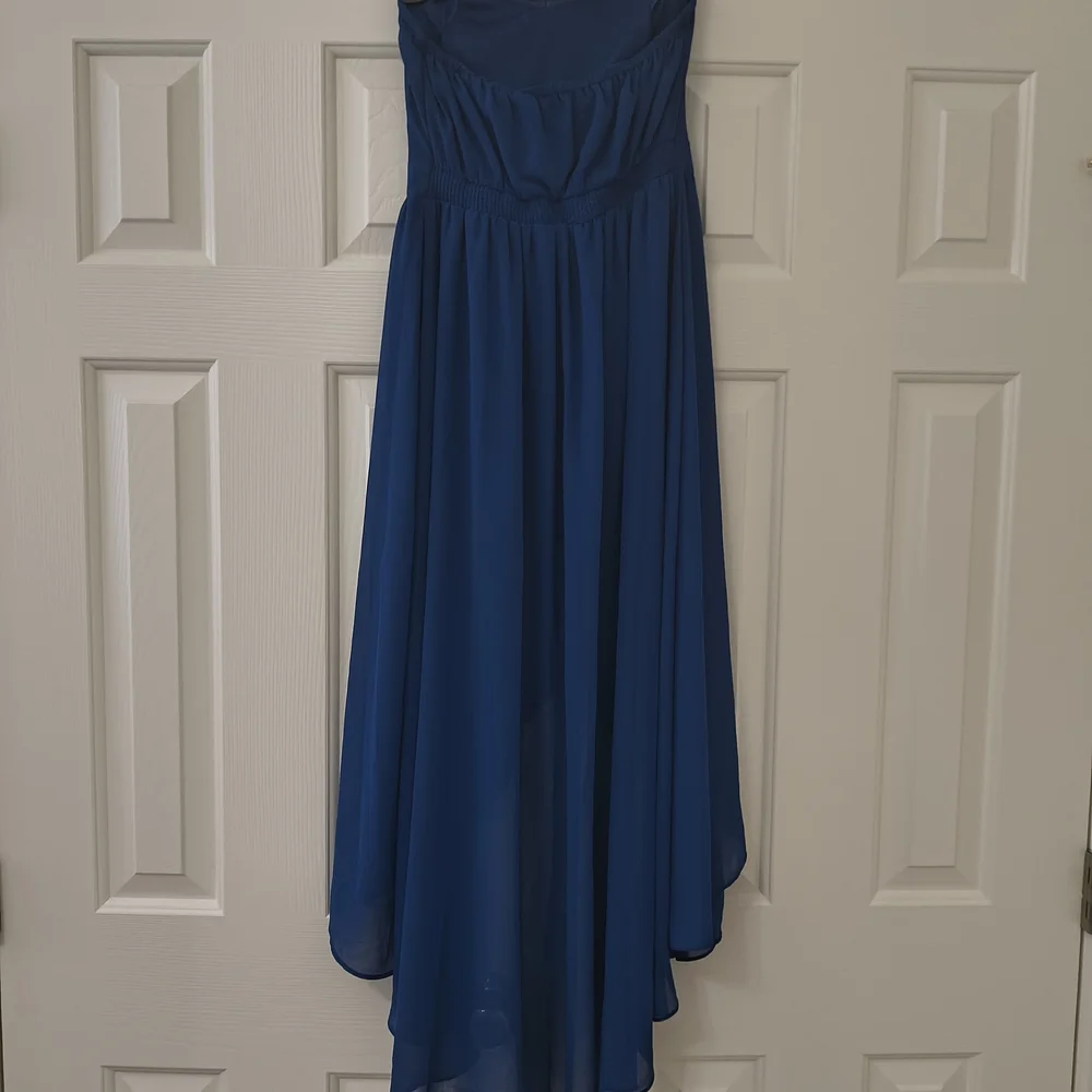 Double Zero Blue High Low Dress - Picture 2 of 3